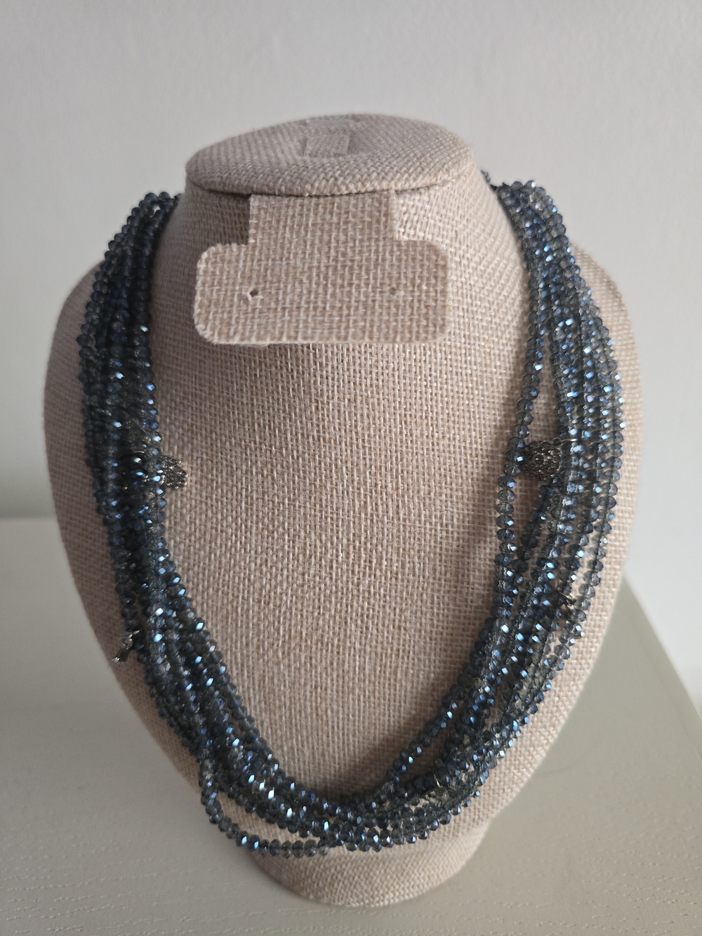 Multi-Strand Faceted Bead Necklace